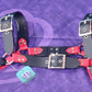 Premade Biothane H-Harness Size 1 Black and True Red