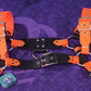 Premade Biothane H-Harness Size 1.5 Black and Orange