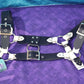 Premade Biothane H-Harness Size 2 Black and White