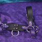 Premade Biothane H-Harness Size 2 Black and Royal Purple